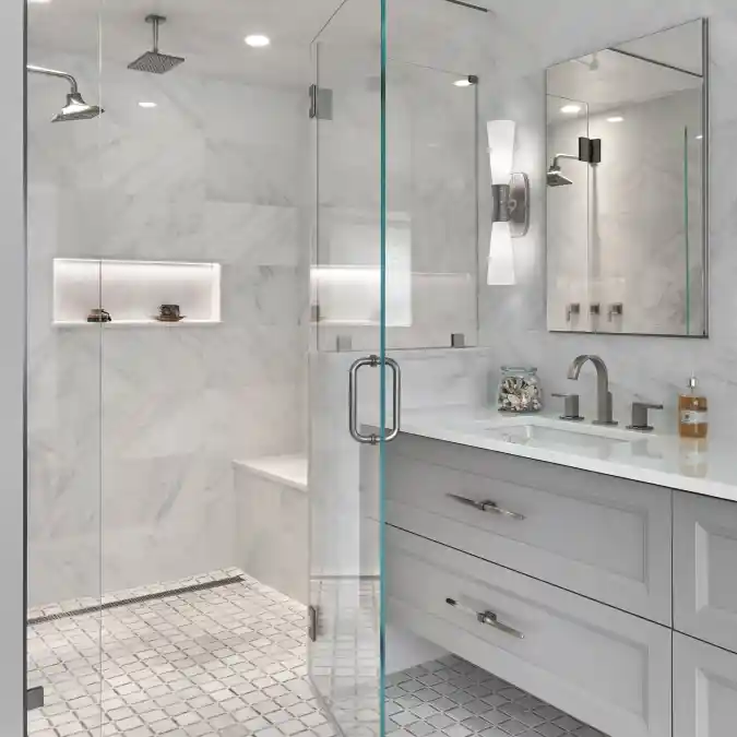 Marble Spa Retreat with Integrated Seating