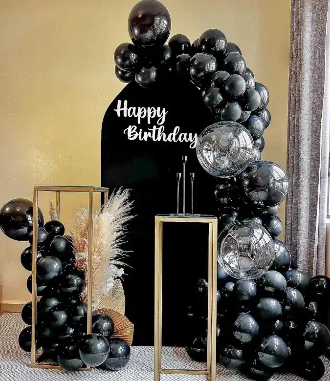 Midnight Luxe Balloon Statement