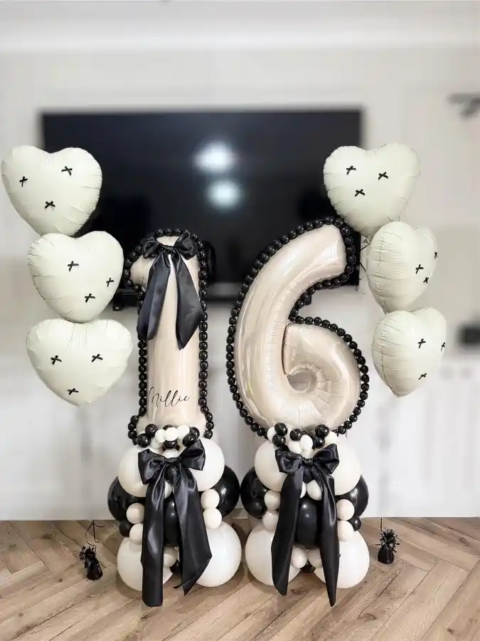 Monochrome Chic '16' Balloon Marquee