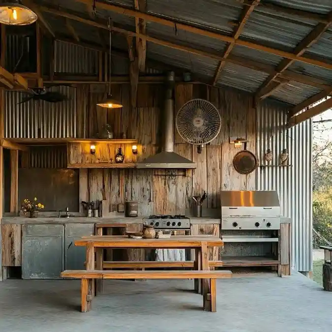 Open-Air Industrial Kitchen Retreat
