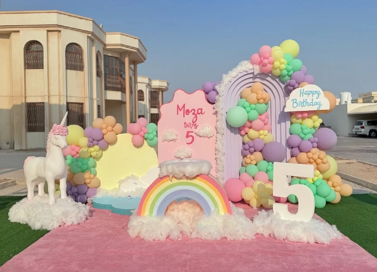 Pastel Cloudscape & Layered Arch Fantasy