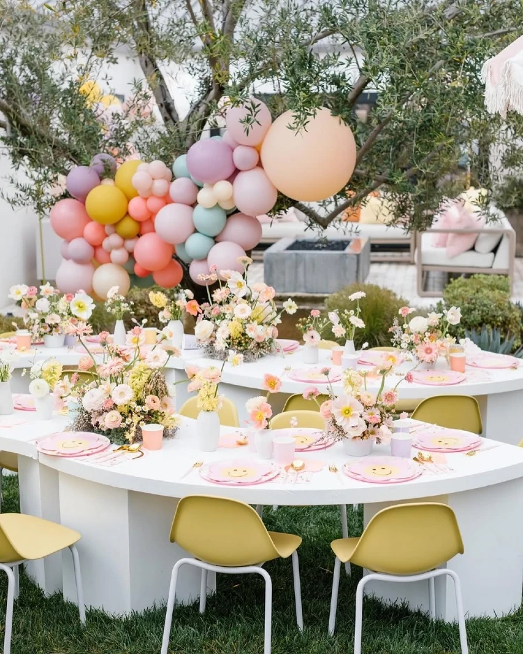 Pastel Sunshine and Retro Smiley Face Picnic