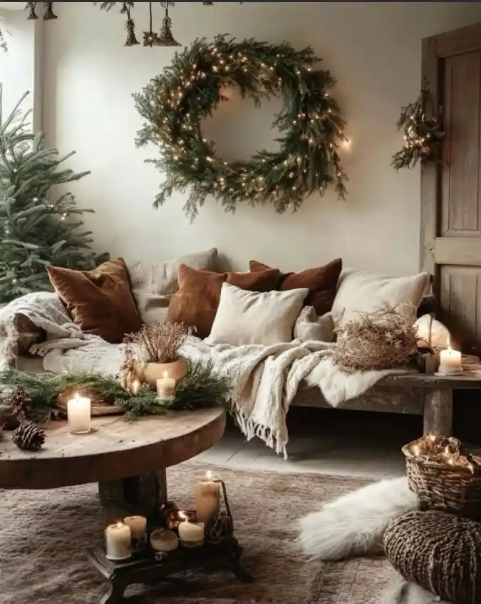 Rustic Winter Glow Living Room