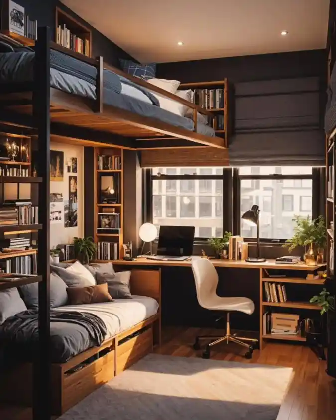 Rustic Wooden Loft Sanctuary