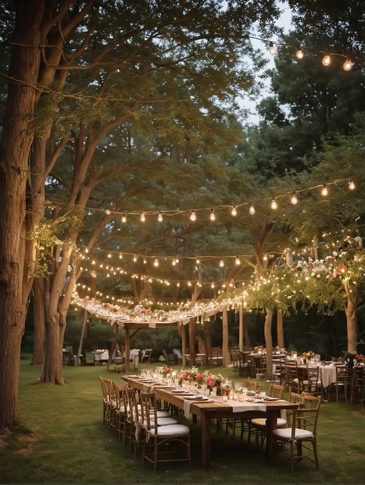 Rustic Woodland Enchanted Garden Dinner