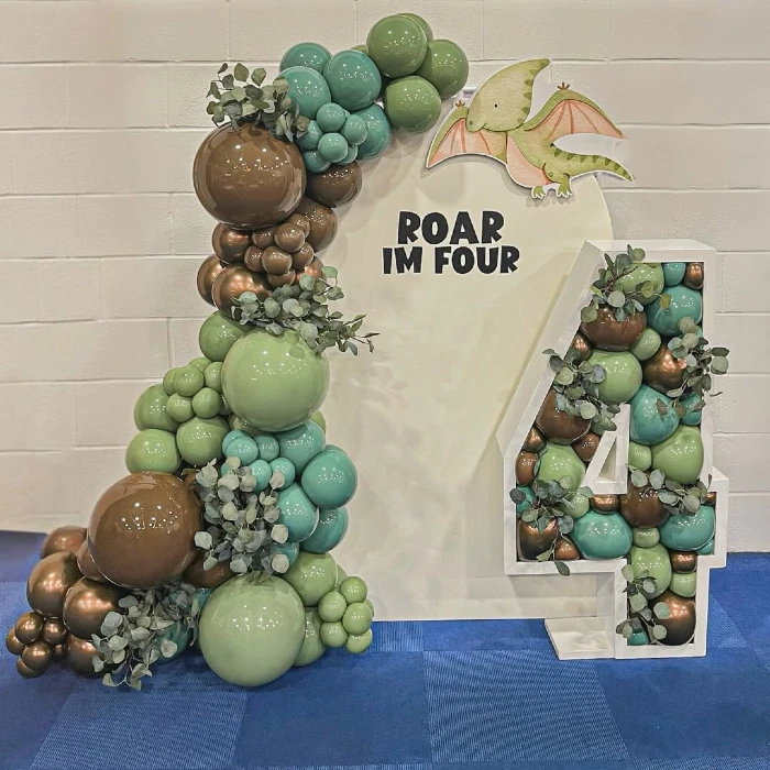 Sage and Copper Jurassic Backdrop Display