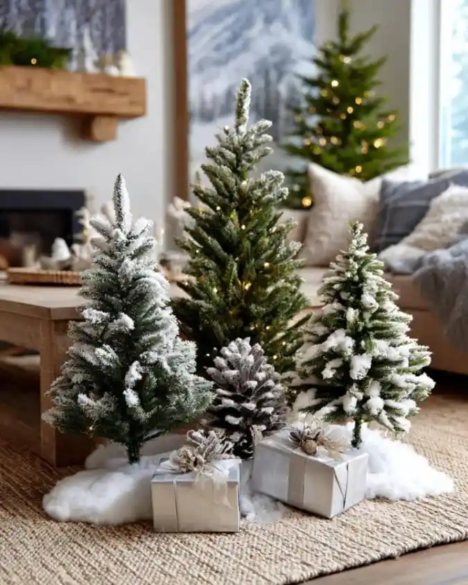 Snow Dusted Mini Forest Display