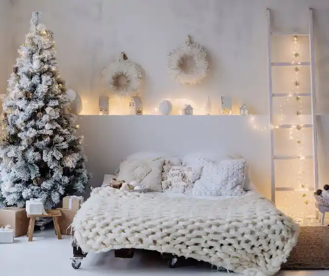 Snowy Bedroom Glow Retreat
