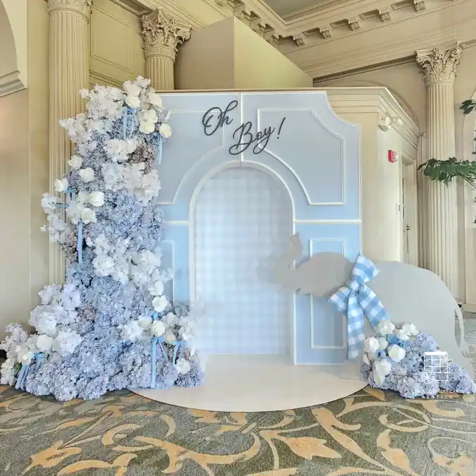 Soft Blue Storybook Welcome Arch