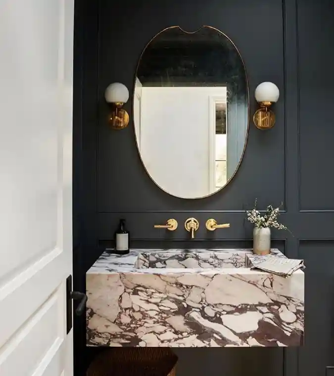 Statement Marble Floating Vanity