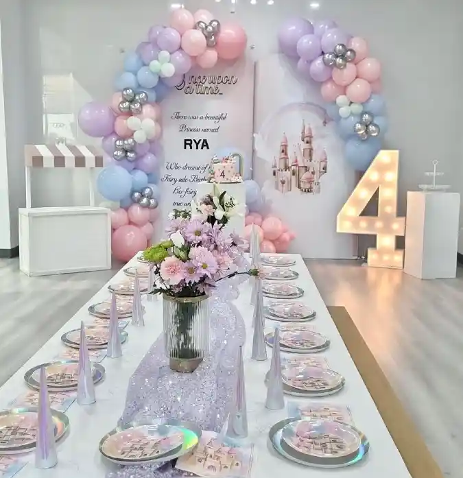 Storybook Backdrop and Royal Table Setting