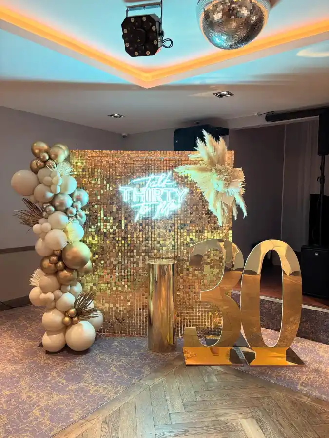 The Glamorous "Talk Thirty to Me" Photo Backdrop