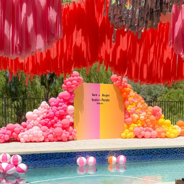 Vibrant Sunset Fringe and Poolside Rainbow Bash