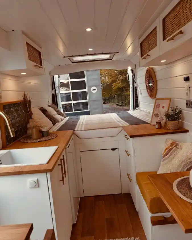 Warm Wood and White Shiplap Harmony