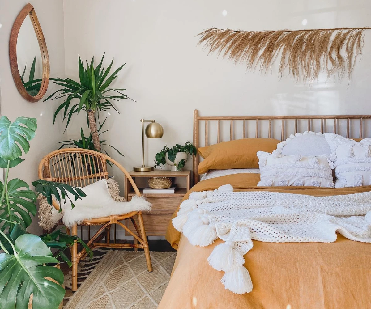 Earthy Bohemian Bedroom