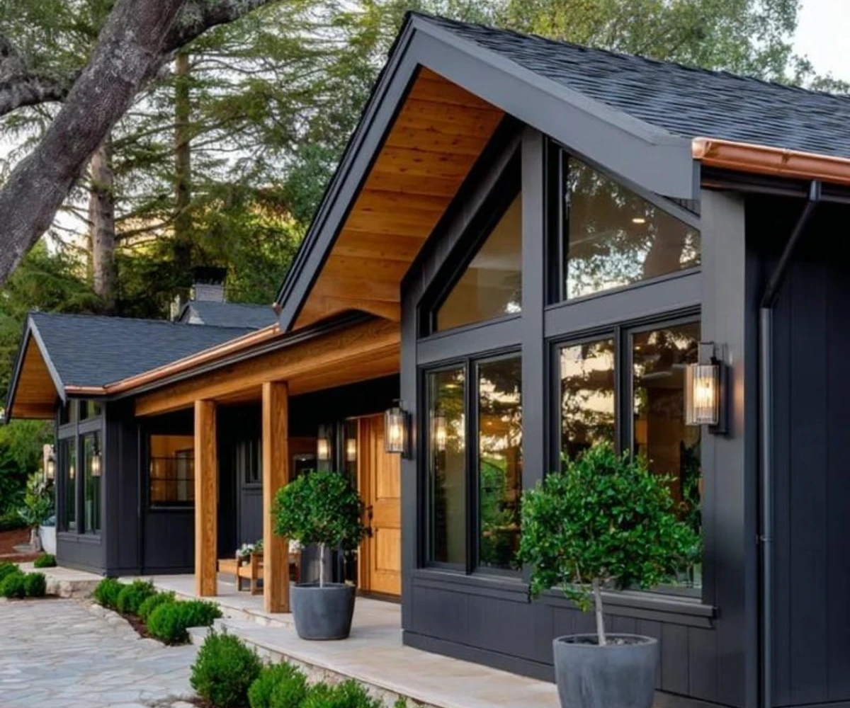 Deep Black and Natural Cedar