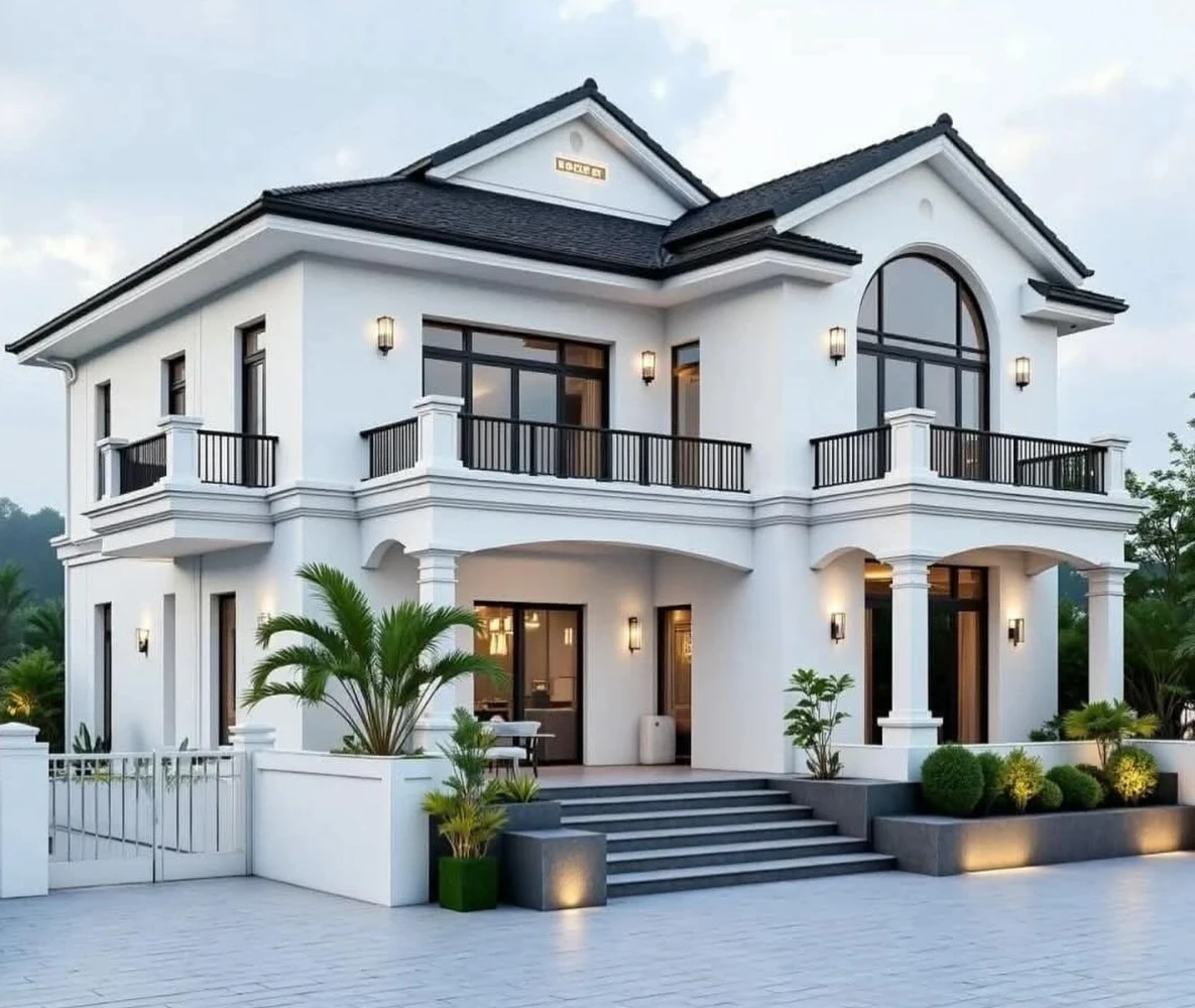 Classic White with Black Accents