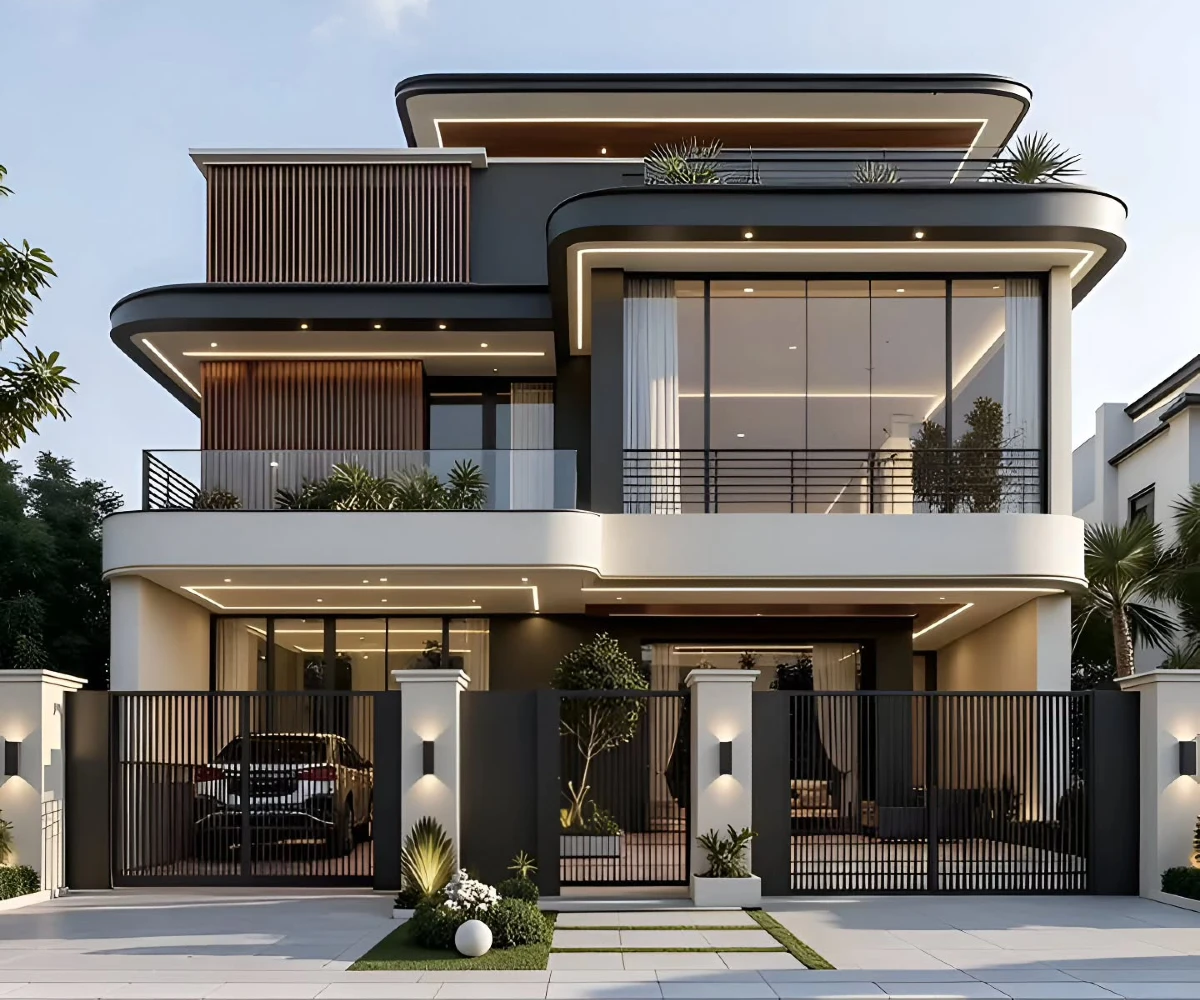  Futuristic White and Dark Gray