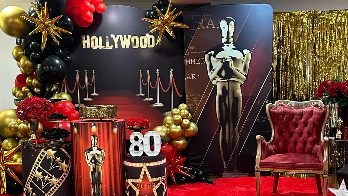 22. Red Carpet 80th Birthday Lounge