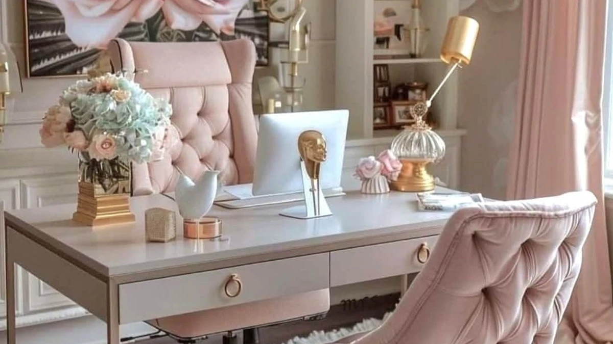 Luxurious Tufted Velvet and Gold