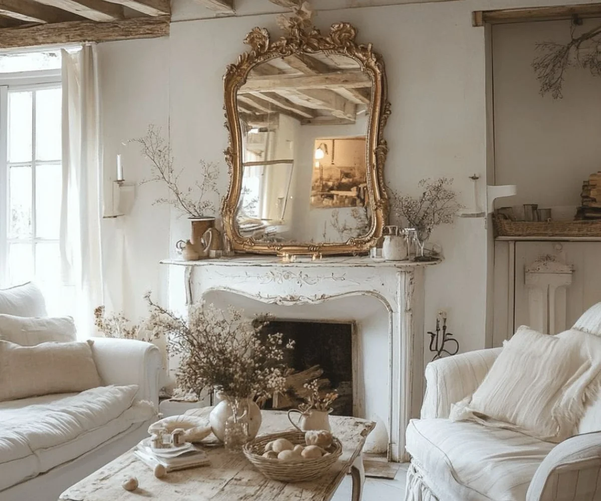  Rustic White Living Room