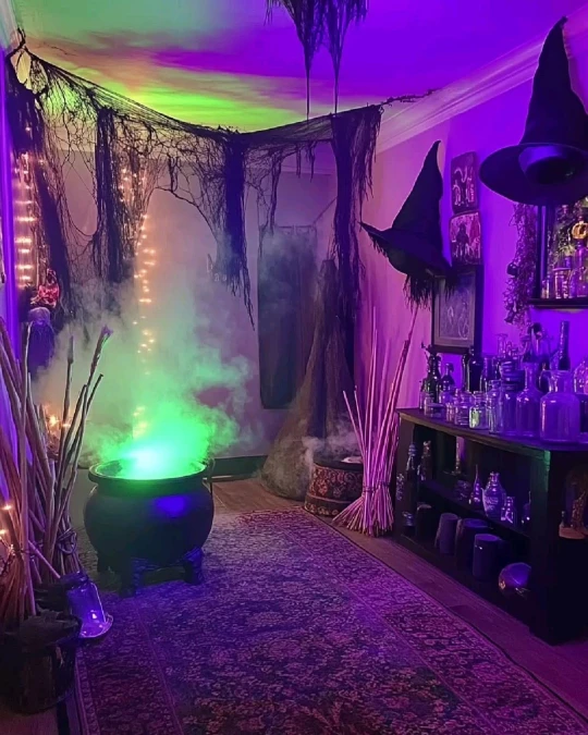 Glowing Cauldron and Potion Corner