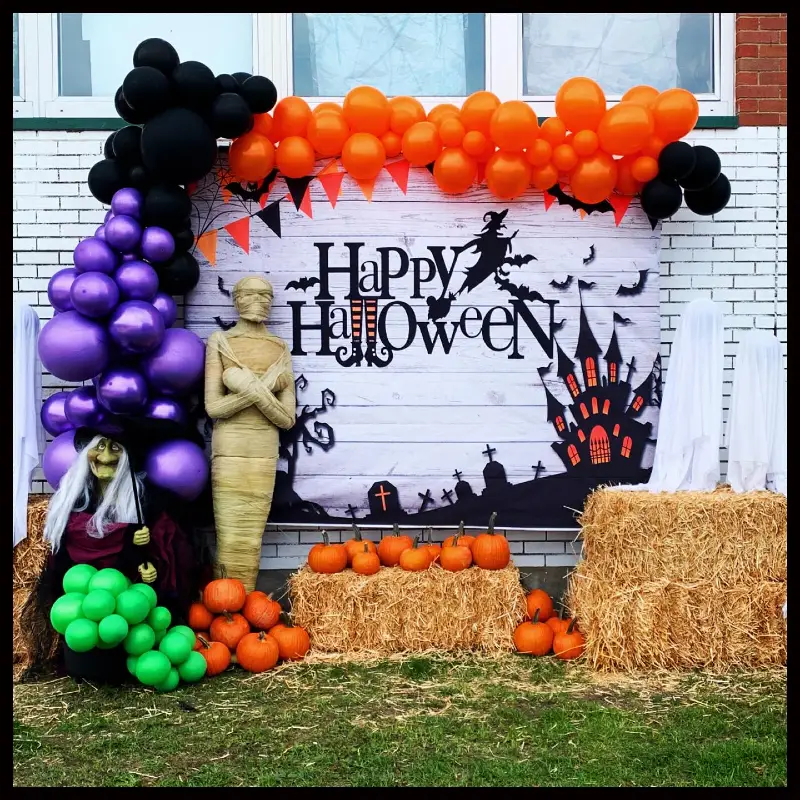 Mummy and Haunted Castle Backdrop