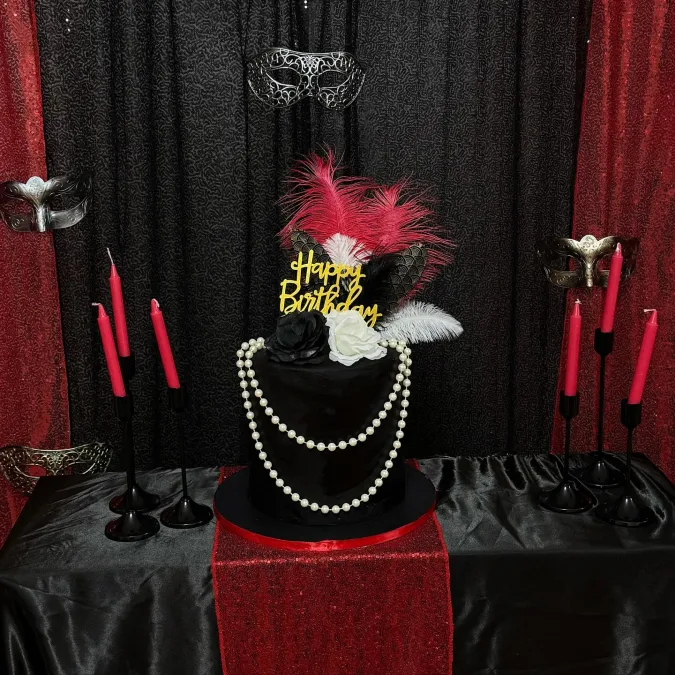 Feathered Birthday Cake