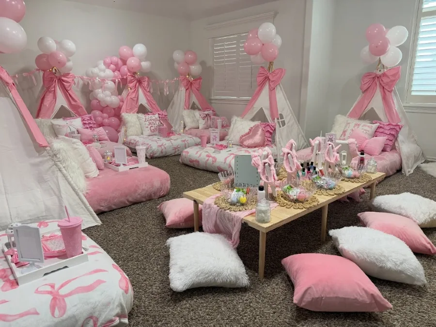 Bow-Themed Spa Night