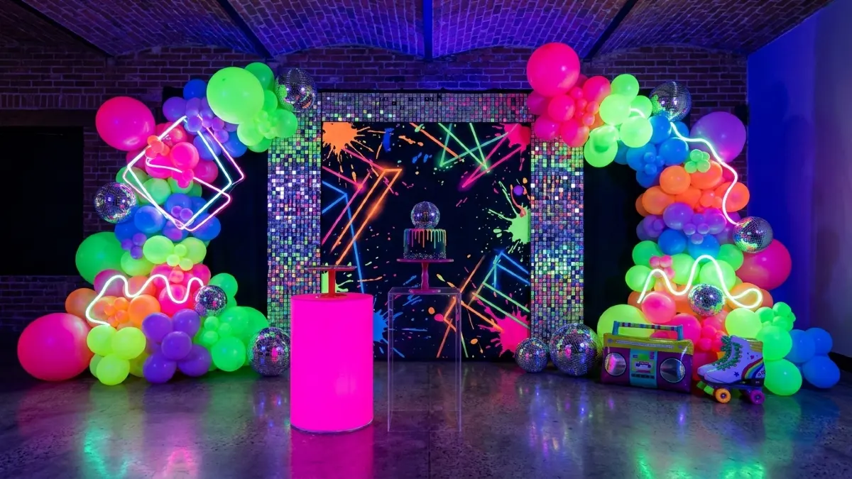 17 Neon Party Decoration Ideas for a Bright 80s Throwback