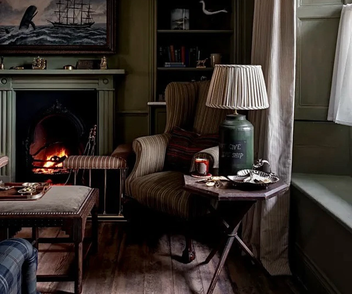 Dark Olive Library Nook