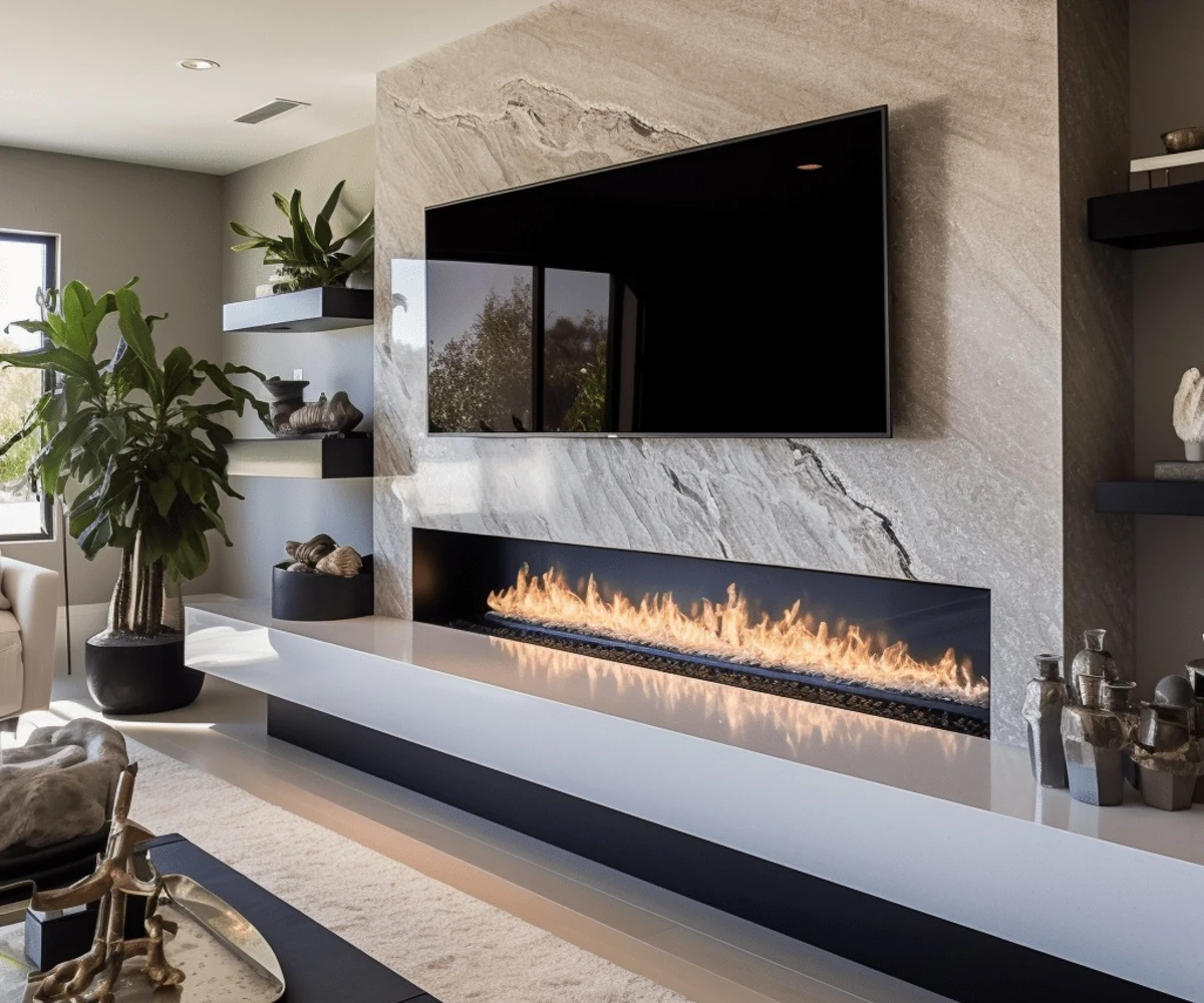 Contemporary Stone Slab Feature Wall