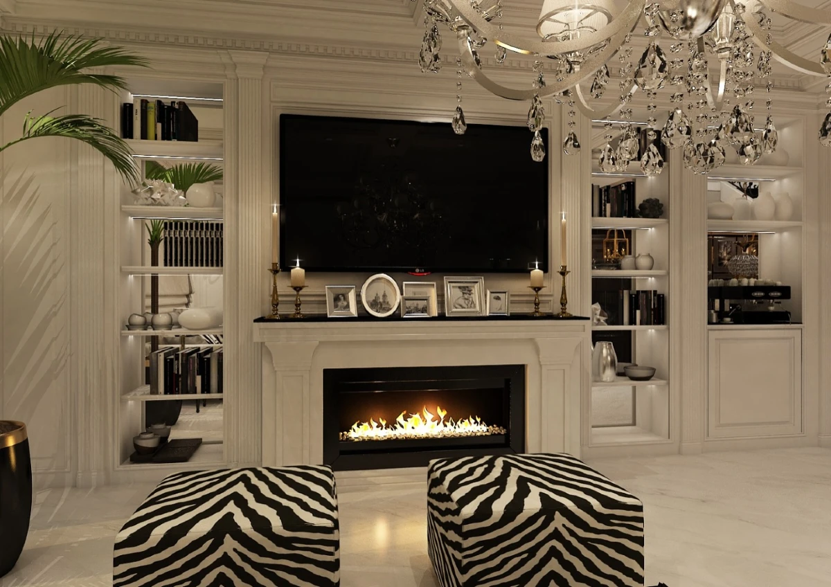 Classic Mantel with Bold Accents