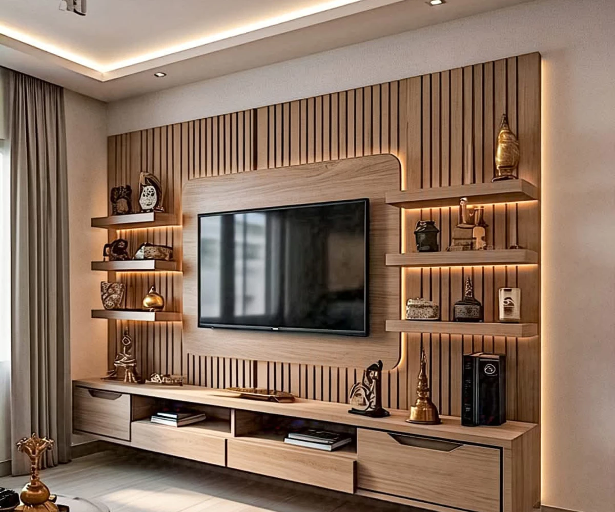 Vertical Slat Wood Wall