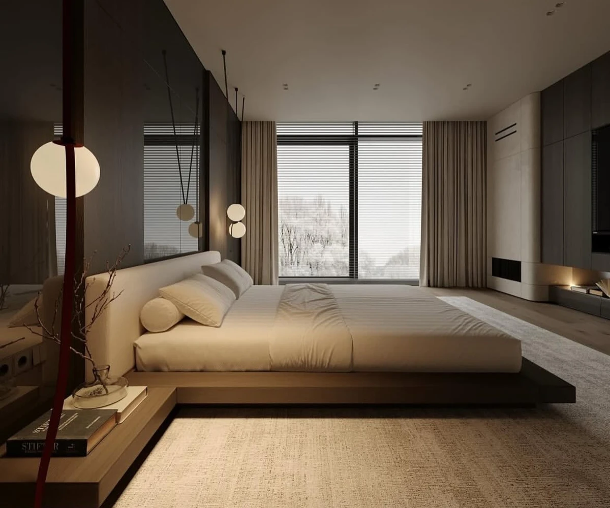 2. Minimalist Low Platform Bed
