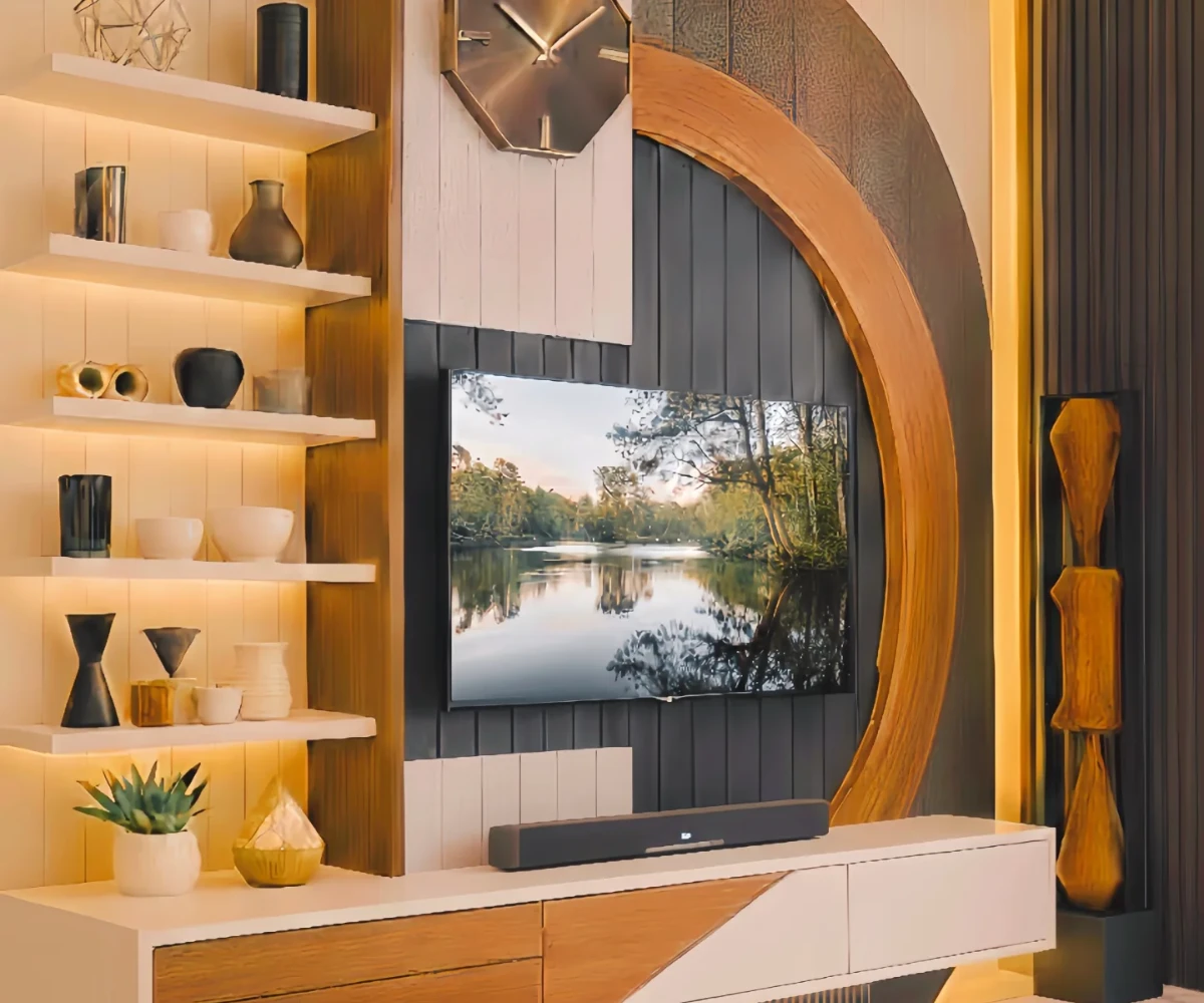 Wood Arch Accent Wall