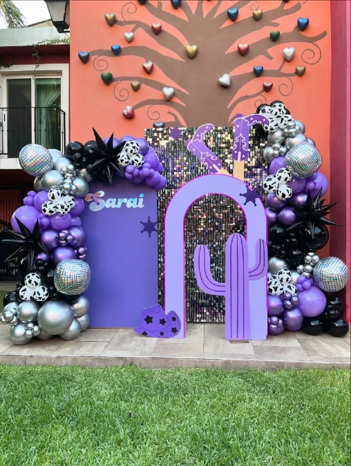 Purple and Silver Rodeo Display