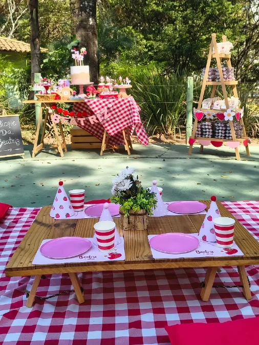 Strawberry Theme Birthday Picnic