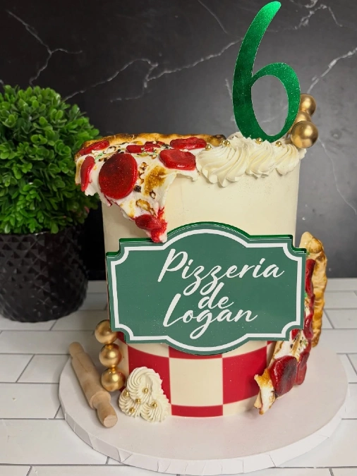 Custom Pizzeria Birthday Cake