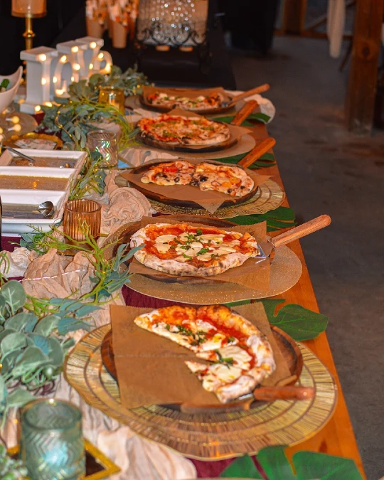 Rustic Pizzeria Serving Station