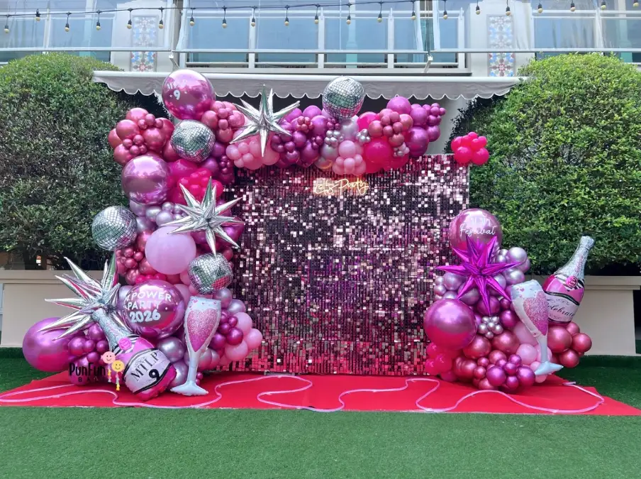 Shimmering Disco Sequined Backdrop
