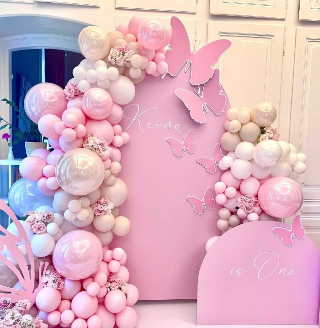 Whimsical Butterfly Garden Backdrop