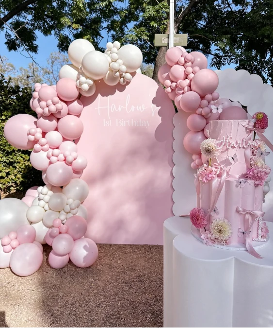 Soft Scalloped Birthday Backdrop