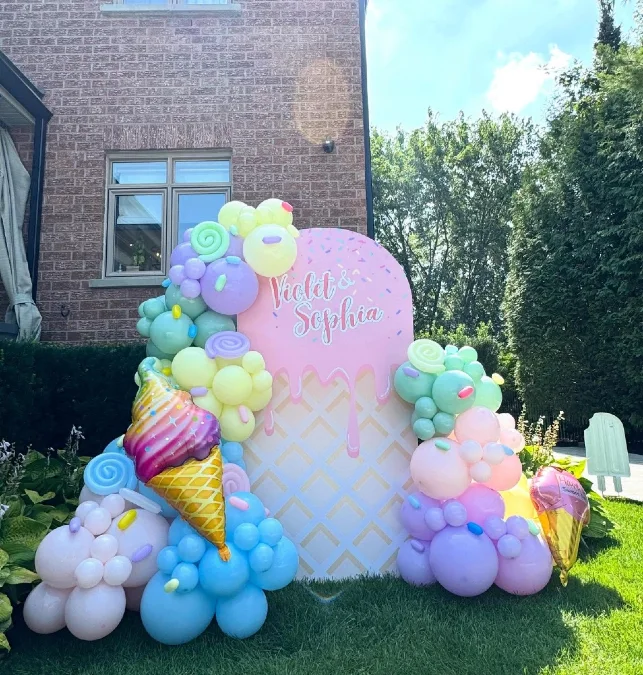 Outdoor Melting Scoop Backdrop