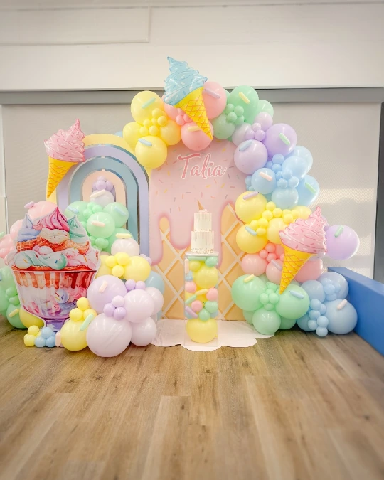 Pastel Rainbow Arched Backdrop