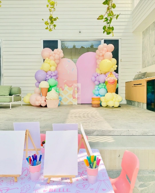 Backyard Paint and Scoop Station