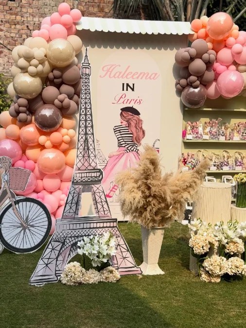 Artistic Parisian Garden Backdrop