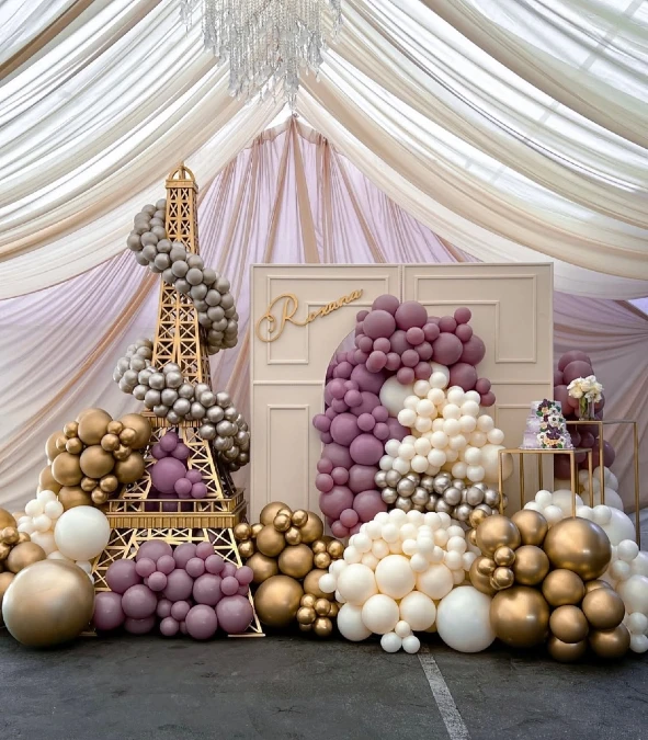 Regal Purple and Gold Installation