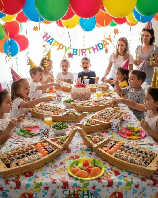 Kid Friendly Sushi Birthday Party