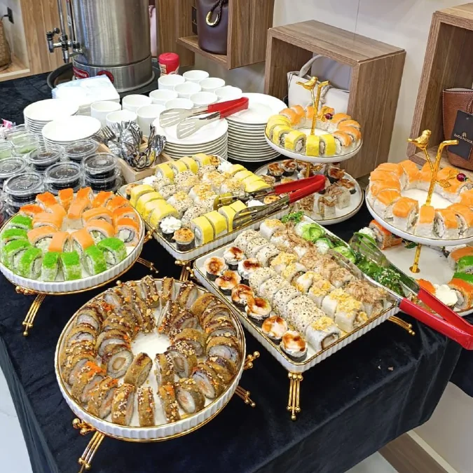 Elegant Tiered Appetizer Station